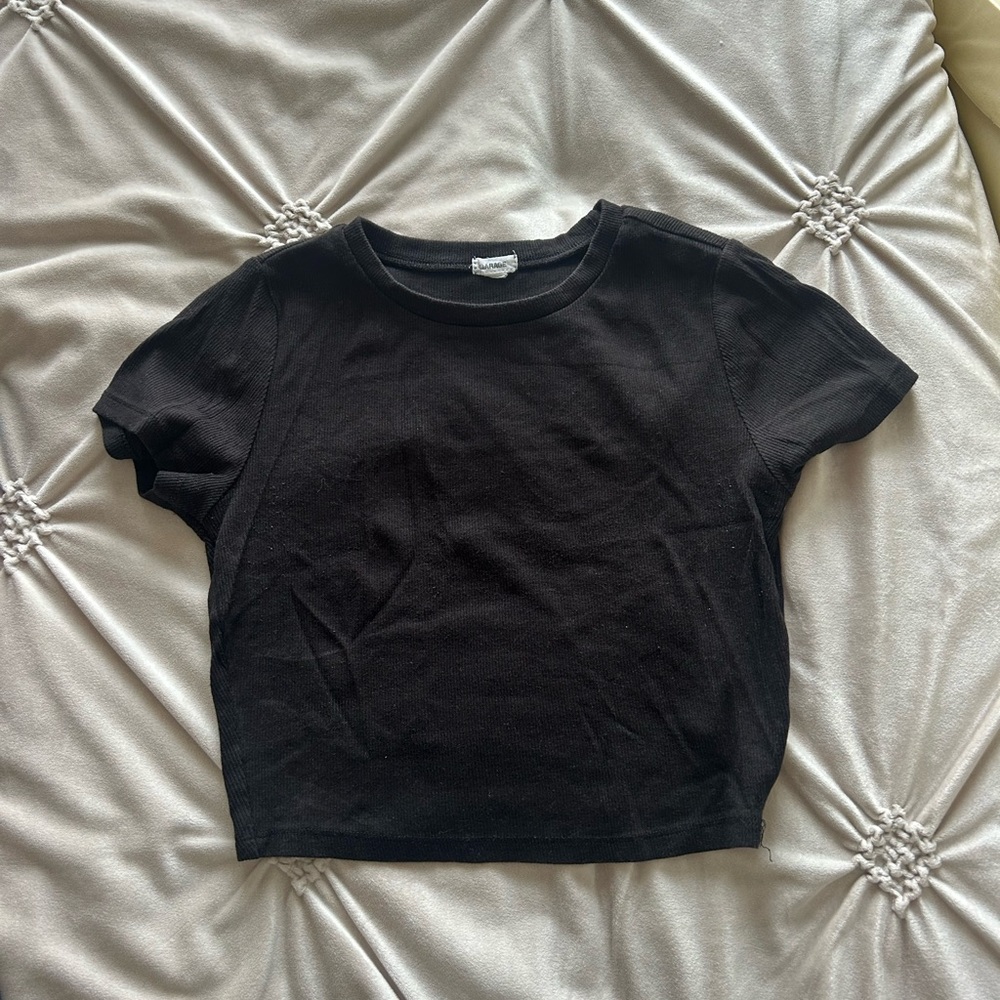 Garage Charcoal Cropped Tee